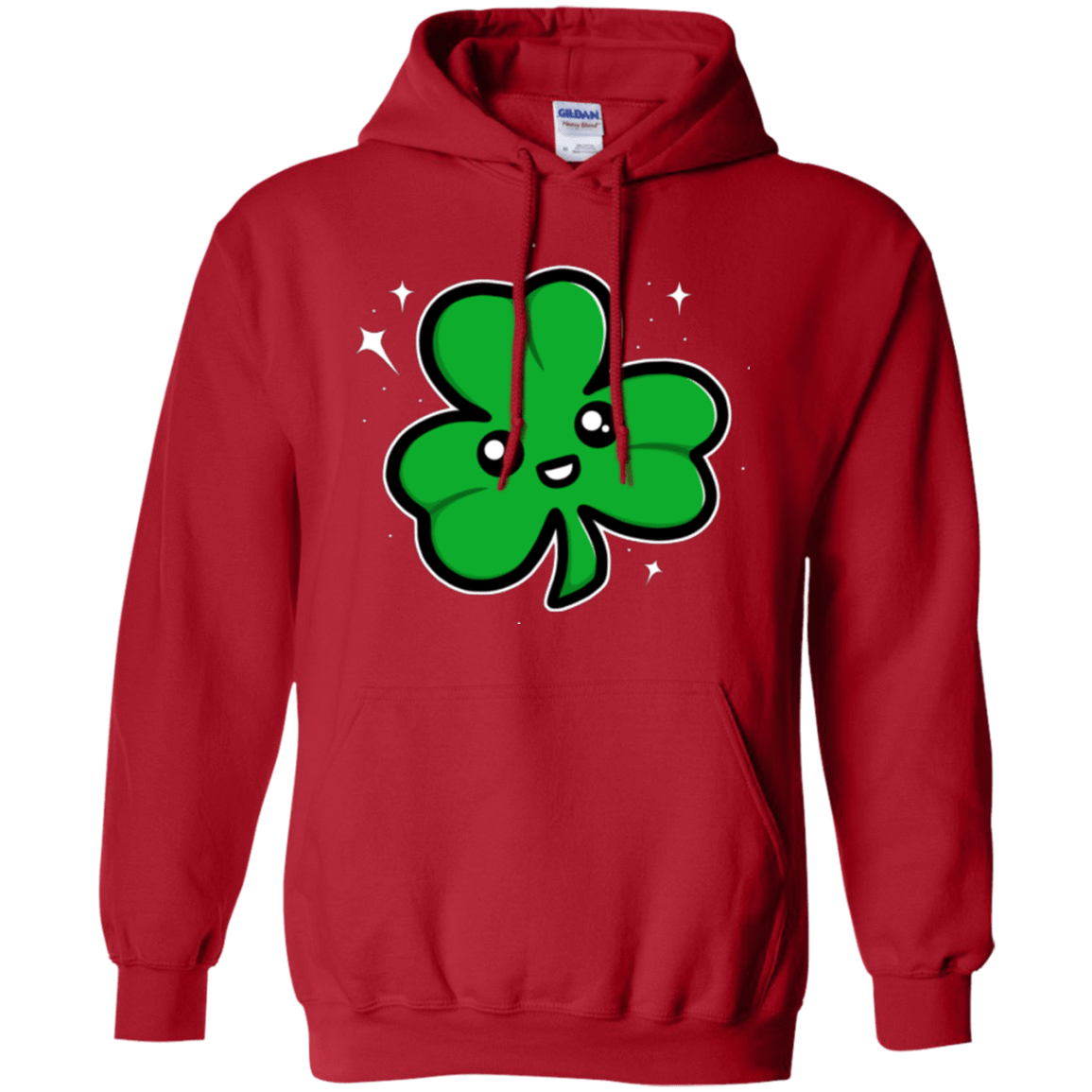 Sweatshirts Red / Small Super Cute Shamrock Pullover Hoodie