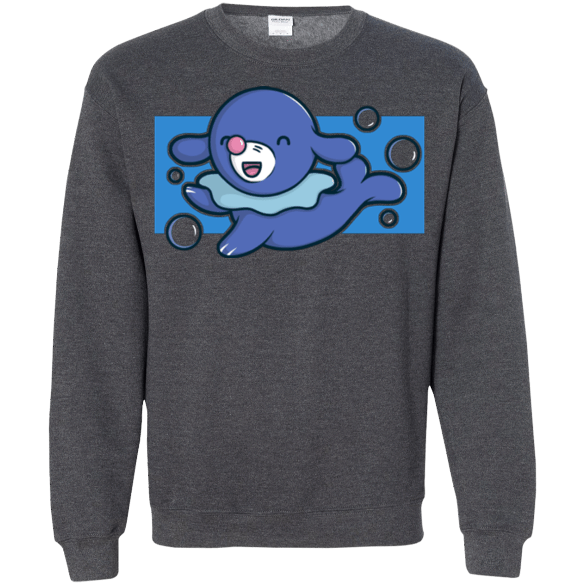 Sweatshirts Dark Heather / Small Super Cute Starter Popplio Crewneck Sweatshirt