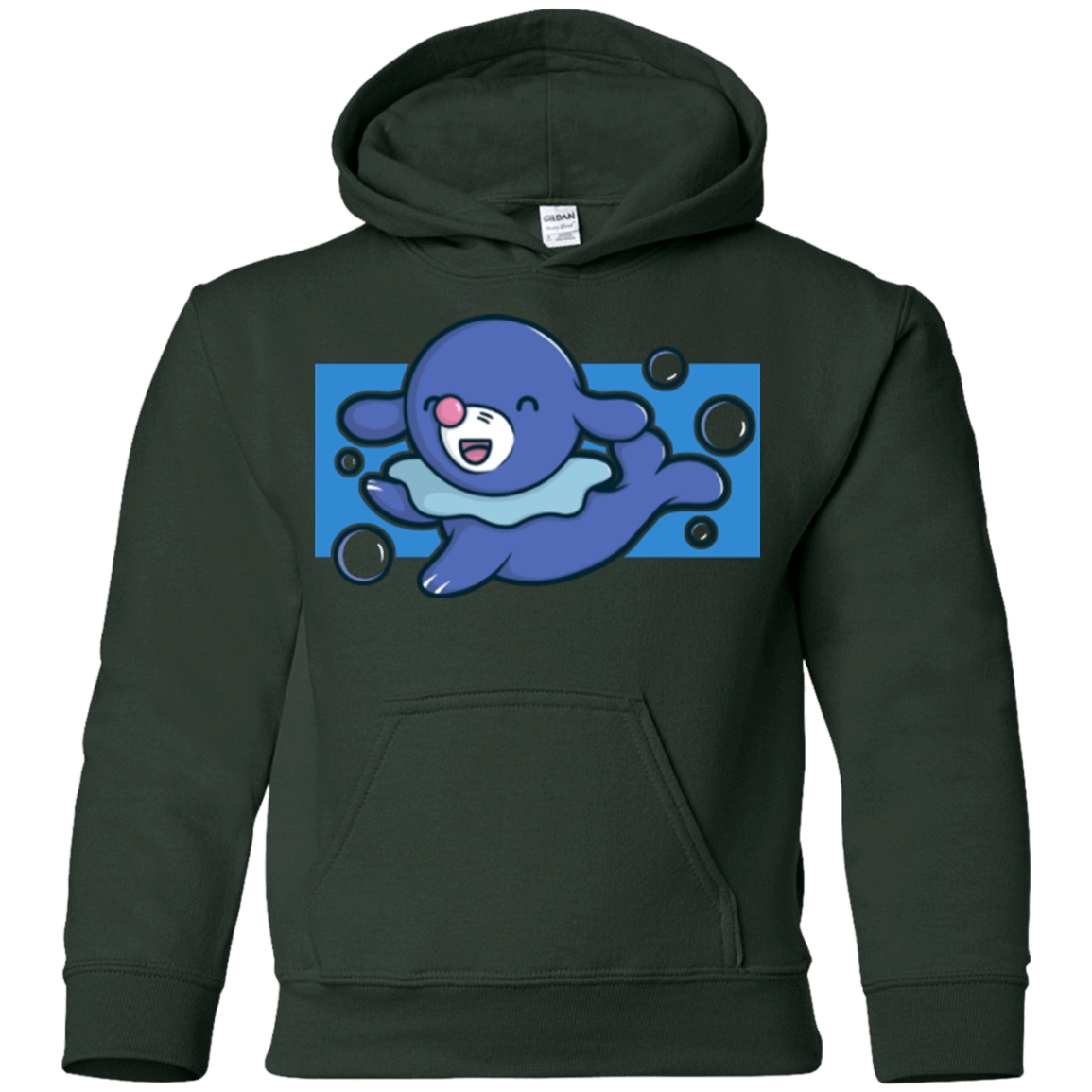 Sweatshirts Forest Green / YS Super Cute Starter Popplio Youth Hoodie
