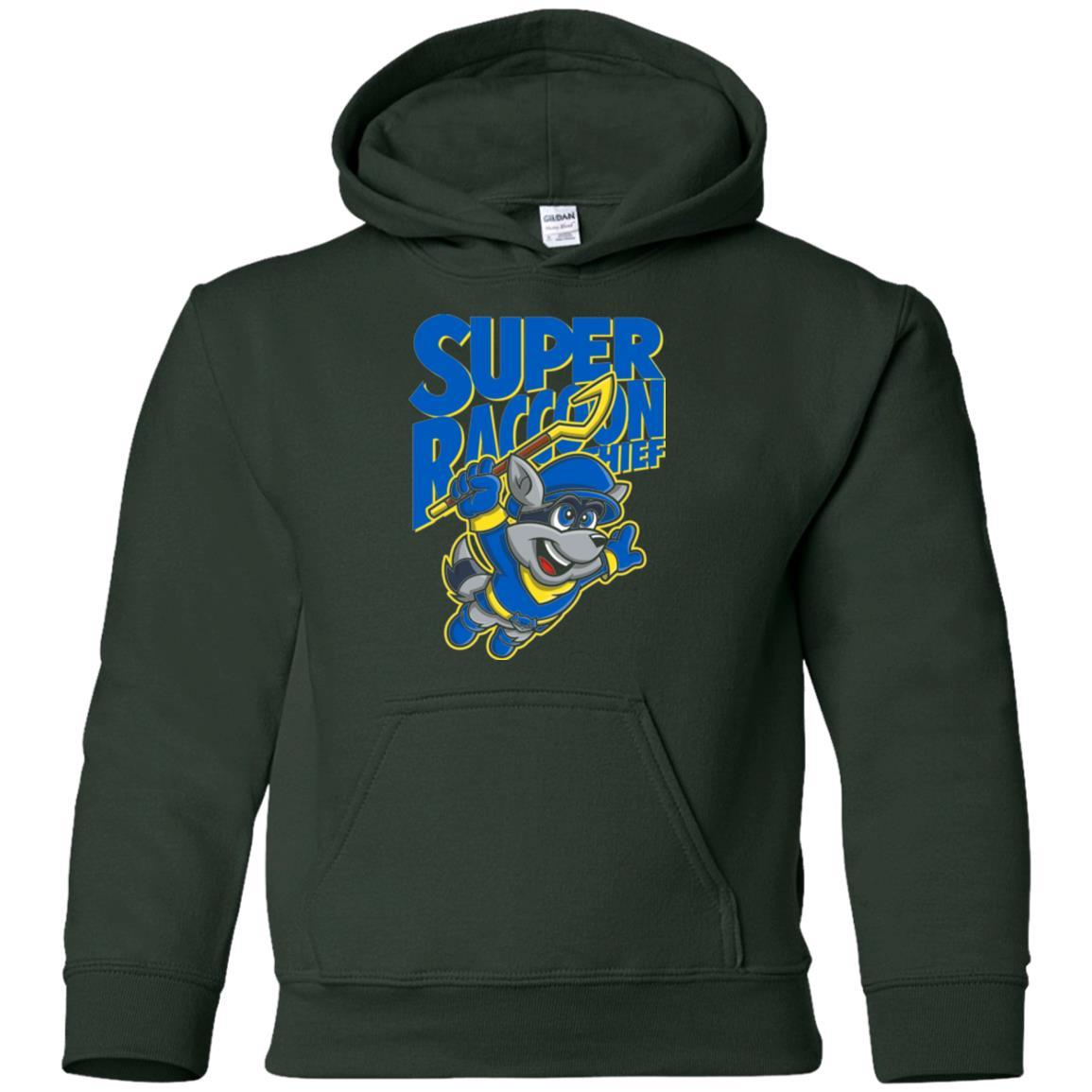 Sweatshirts Forest Green / YS Super Racoon Thief Youth Hoodie