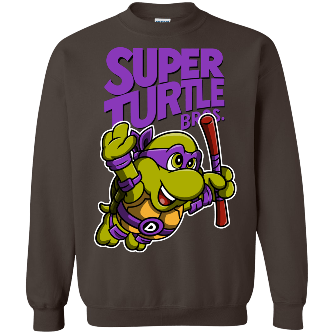 Sweatshirts Dark Chocolate / Small Super Turtle Bros Donnie Crewneck Sweatshirt
