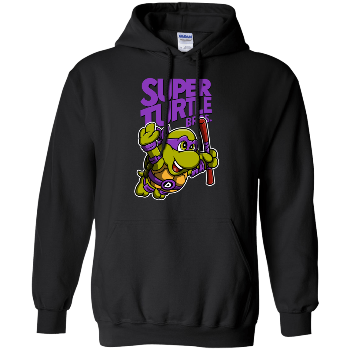 Sweatshirts Black / Small Super Turtle Bros Donnie Pullover Hoodie