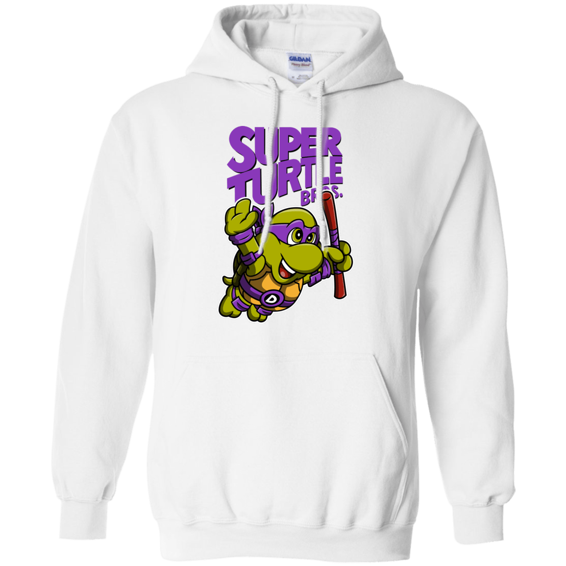 Sweatshirts White / Small Super Turtle Bros Donnie Pullover Hoodie