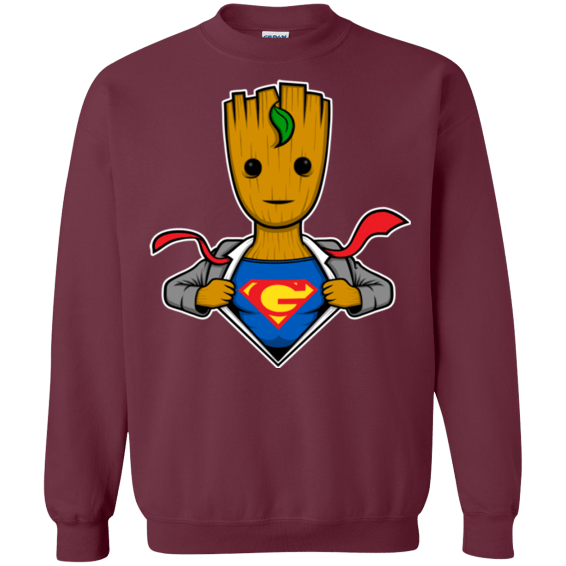 Sweatshirts Maroon / Small Supergroot Crewneck Sweatshirt