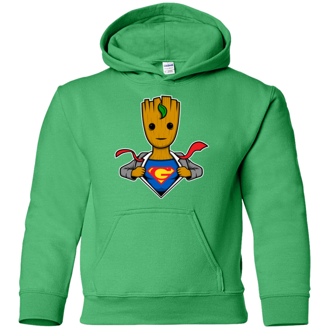 Sweatshirts Irish Green / YS Supergroot Youth Hoodie