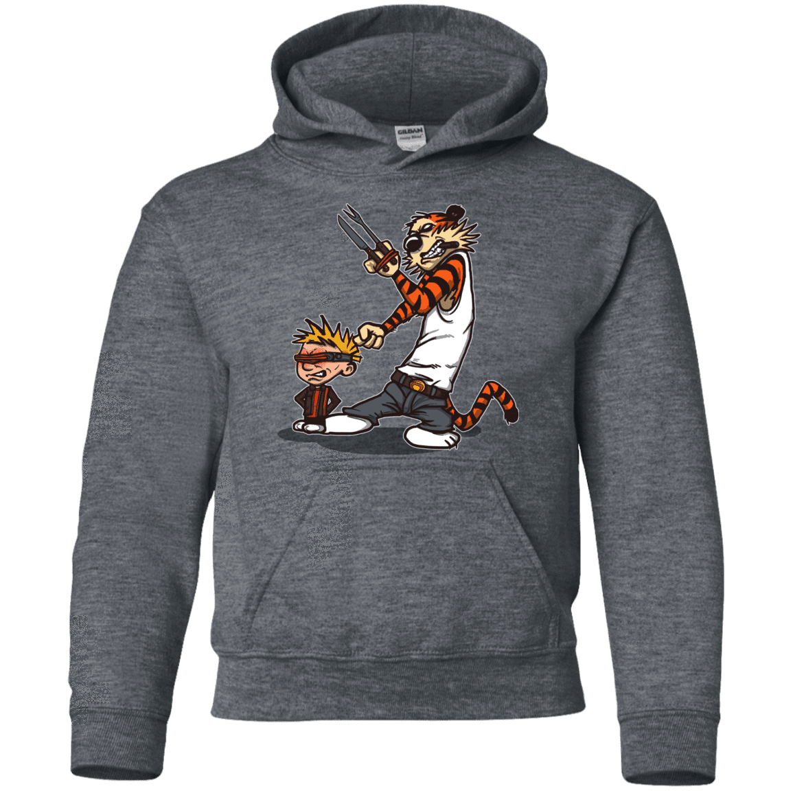 Sweatshirts Dark Heather / YS Superhero Team Youth Hoodie