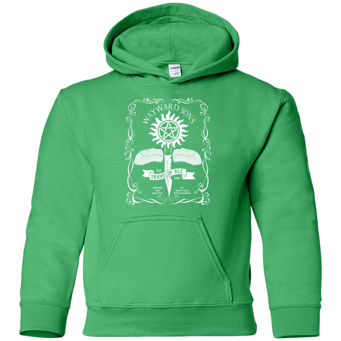 Sweatshirts Irish Green / YS Supernatural 3 Youth Hoodie