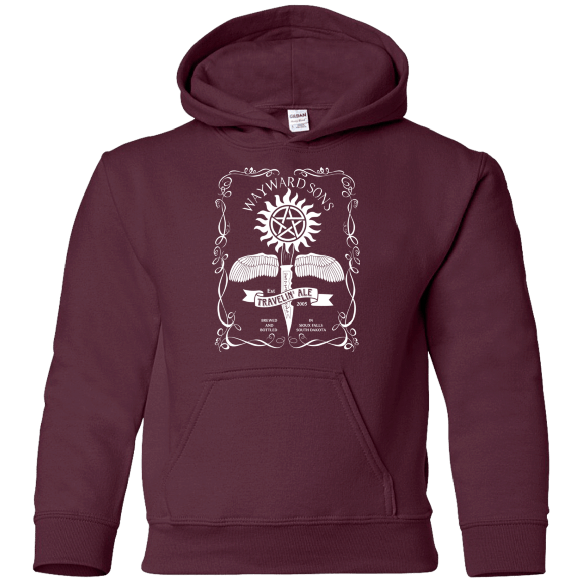 Sweatshirts Maroon / YS Supernatural 3 Youth Hoodie