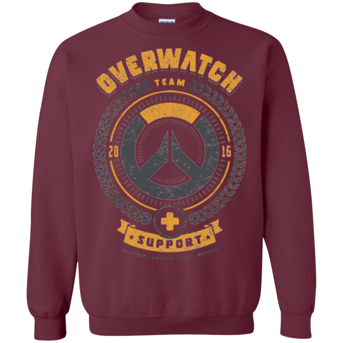 Sweatshirts Maroon / Small Support Team Crewneck Sweatshirt
