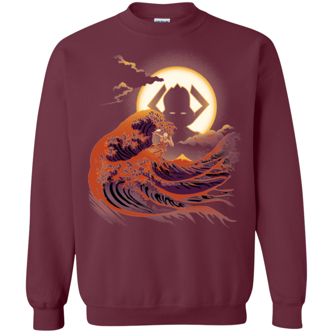 Sweatshirts Maroon / Small Surfing With The Alien Crewneck Sweatshirt