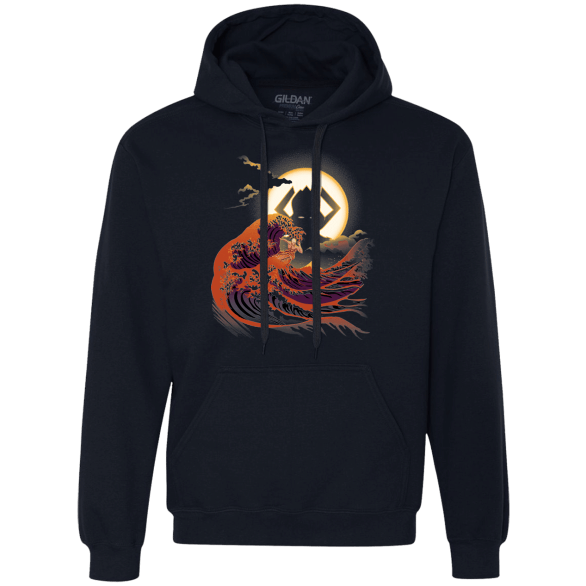 Sweatshirts Navy / Small Surfing With The Alien Premium Fleece Hoodie