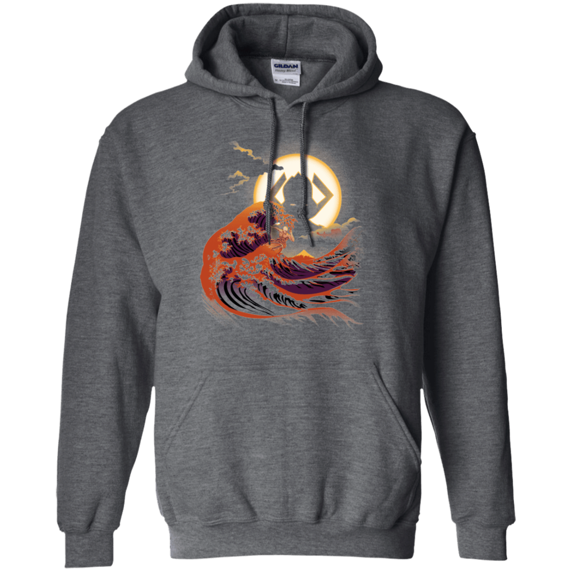 Sweatshirts Dark Heather / Small Surfing With The Alien Pullover Hoodie