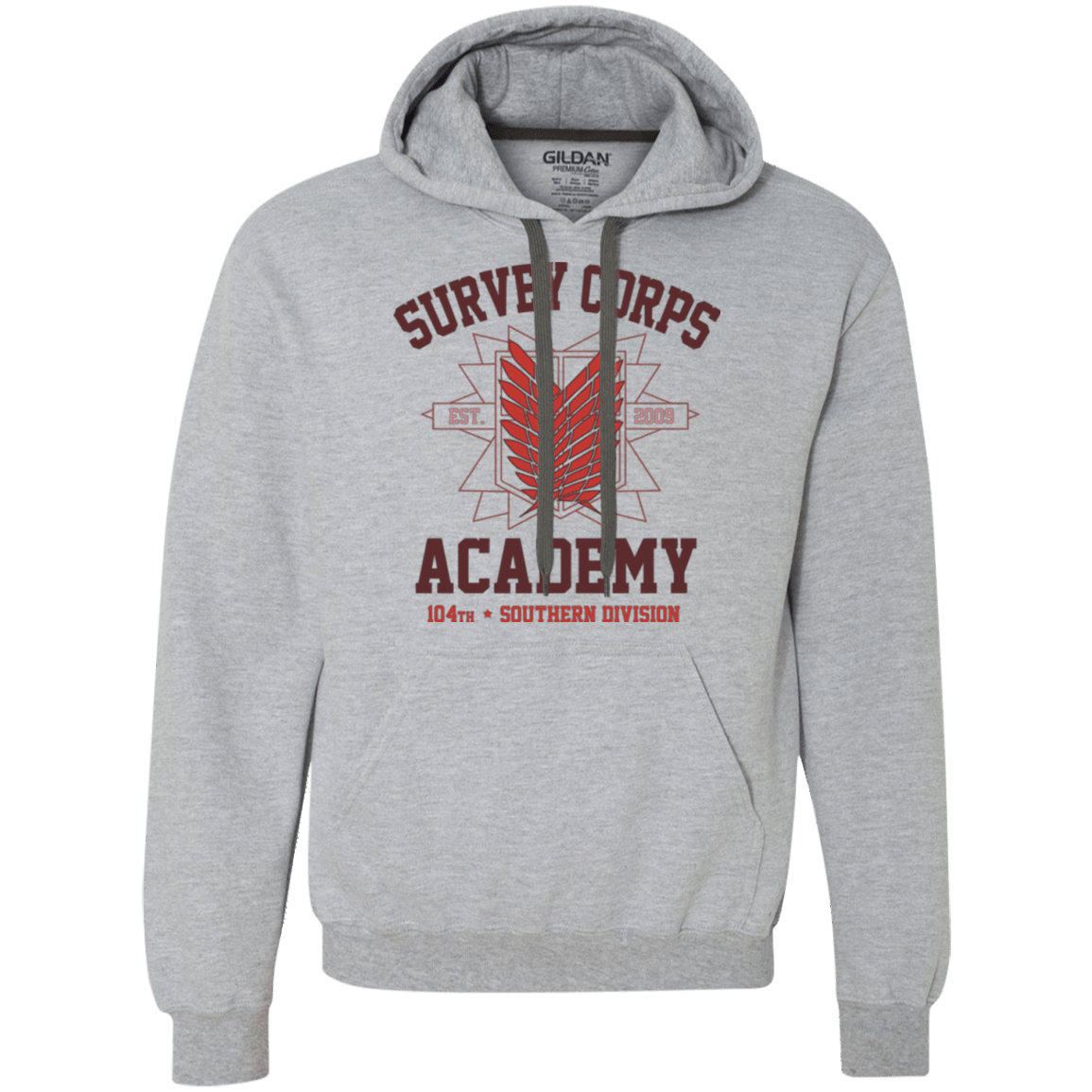 Sweatshirts Sport Grey / Small Survey Corps Academy Premium Fleece Hoodie