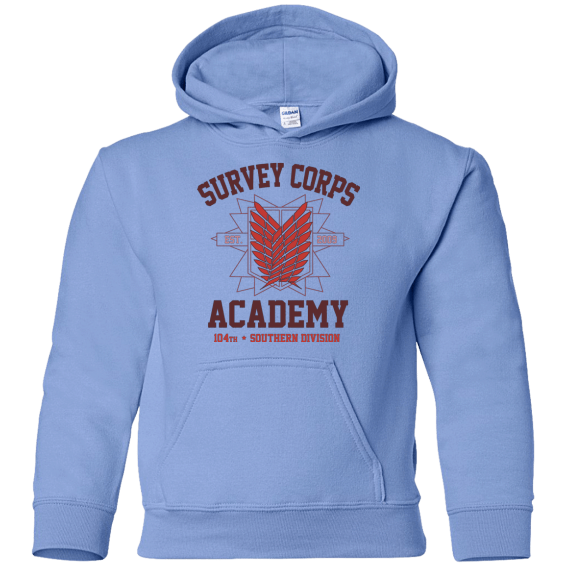 Sweatshirts Carolina Blue / YS Survey Corps Academy Youth Hoodie