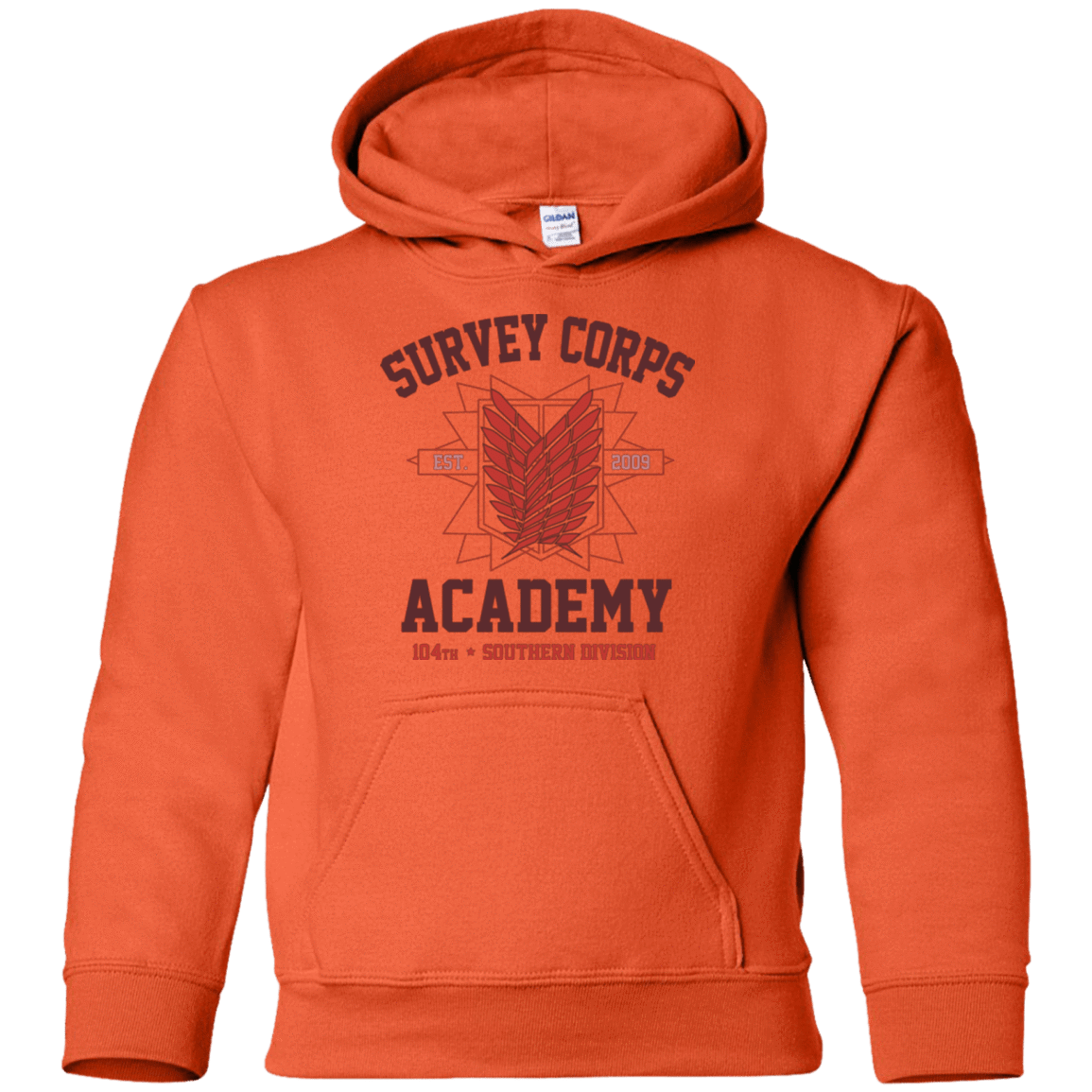 Sweatshirts Orange / YS Survey Corps Academy Youth Hoodie