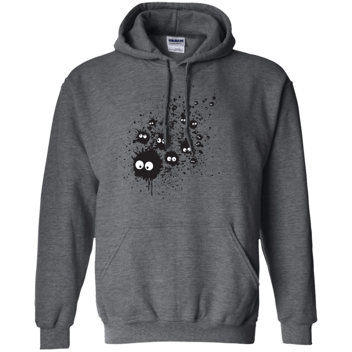 Sweatshirts Dark Heather / S Susuwatari Ink Pullover Hoodie