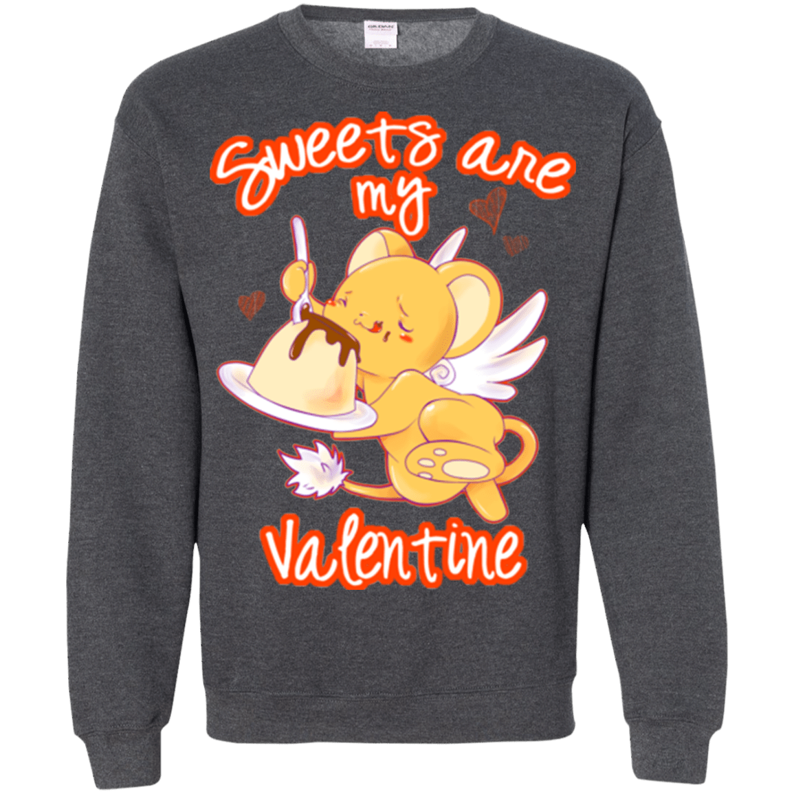 Sweatshirts Dark Heather / Small Sweets are my Valentine Crewneck Sweatshirt
