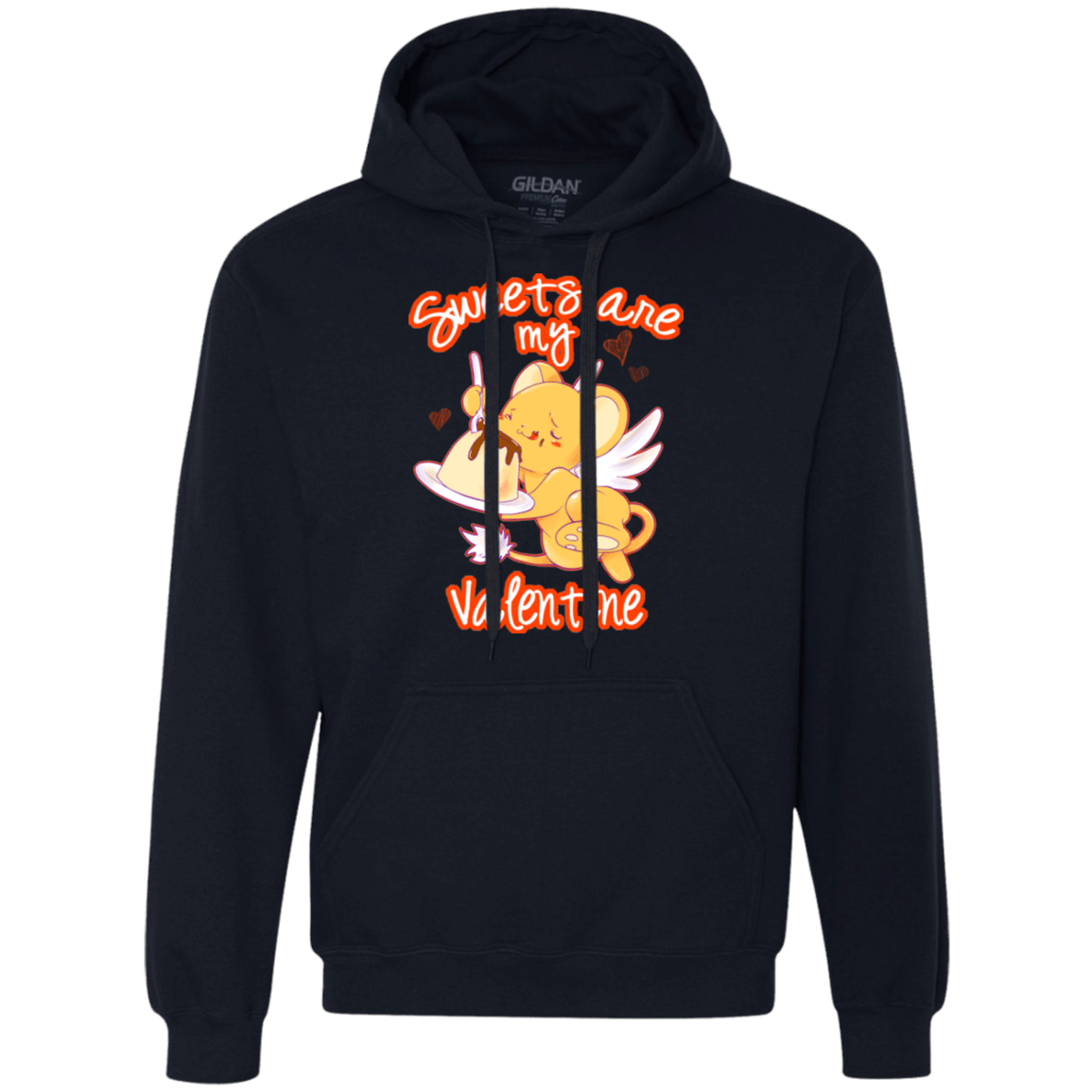 Sweatshirts Navy / Small Sweets are my Valentine Premium Fleece Hoodie