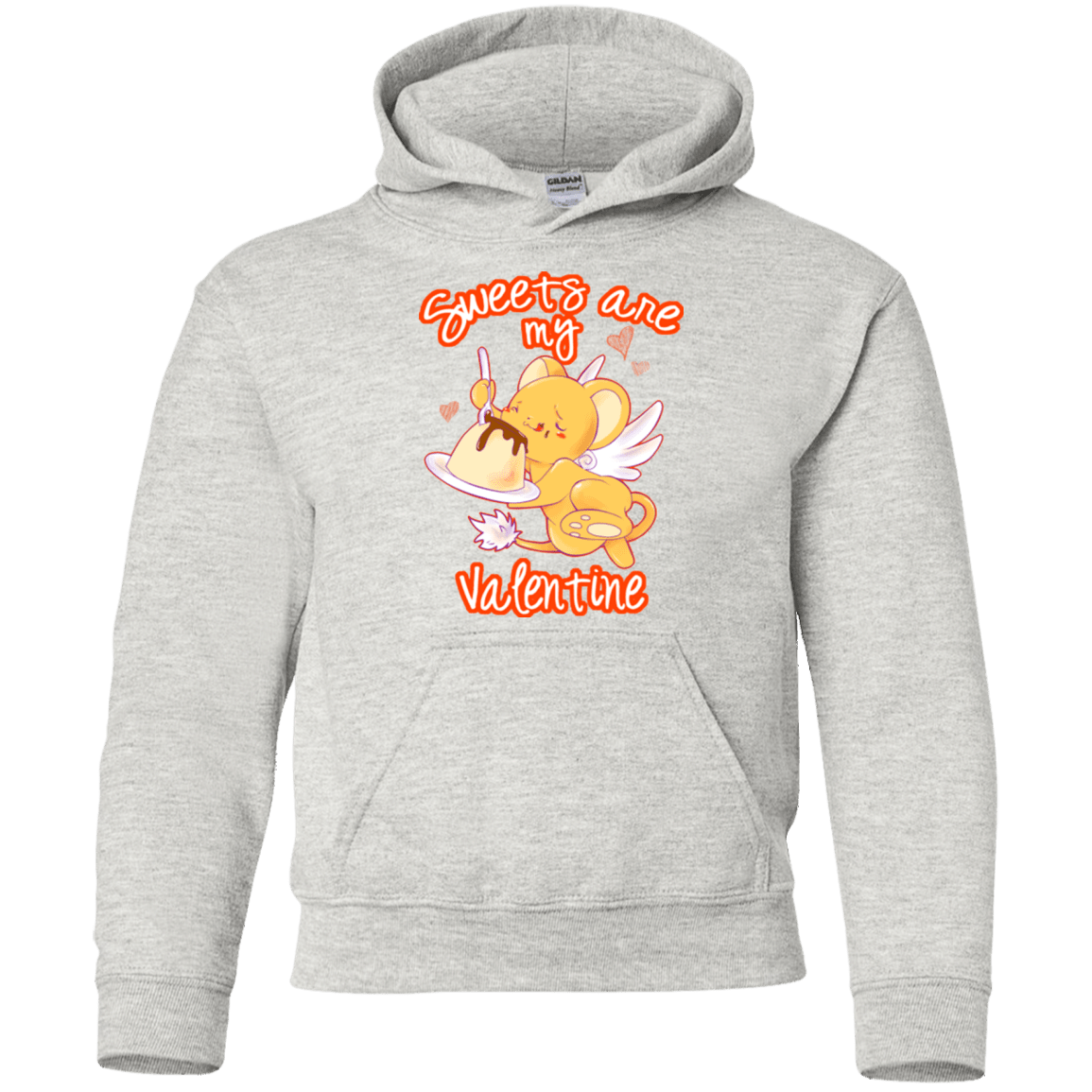 Sweatshirts Ash / YS Sweets are my Valentine Youth Hoodie
