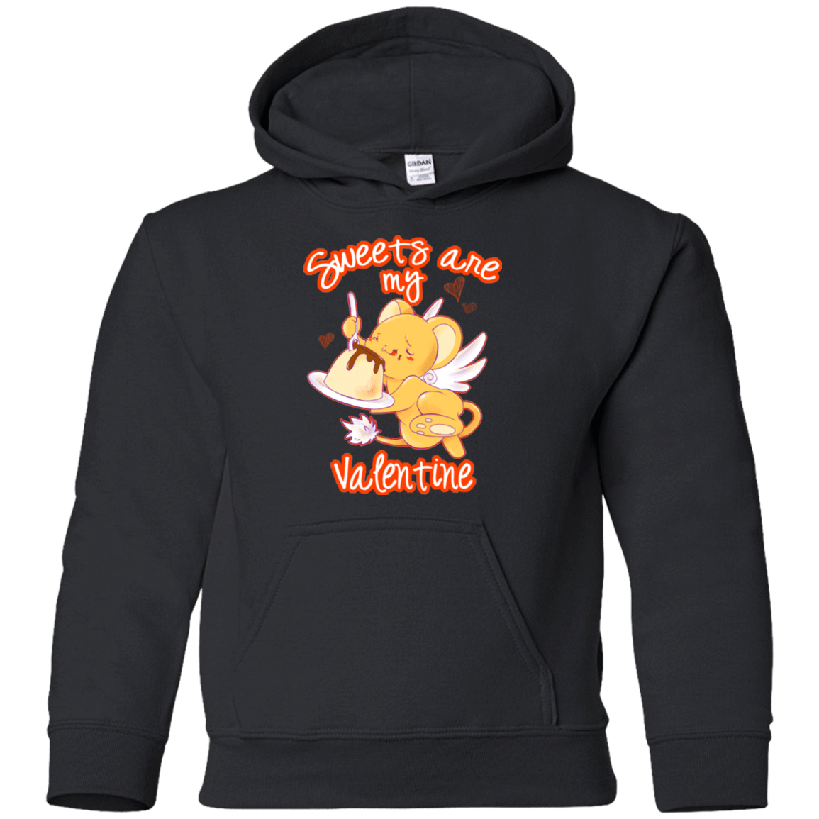 Sweatshirts Black / YS Sweets are my Valentine Youth Hoodie