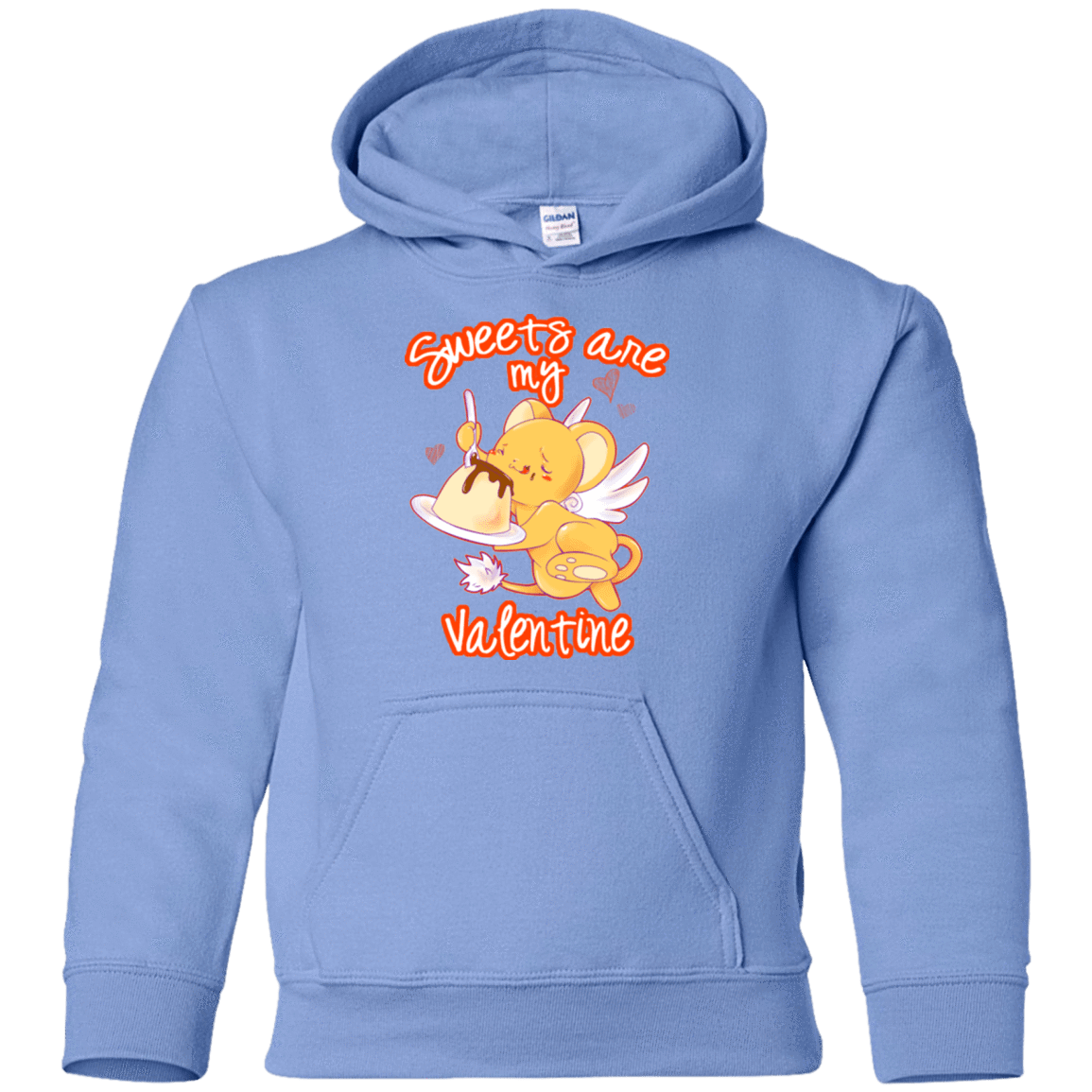 Sweatshirts Carolina Blue / YS Sweets are my Valentine Youth Hoodie