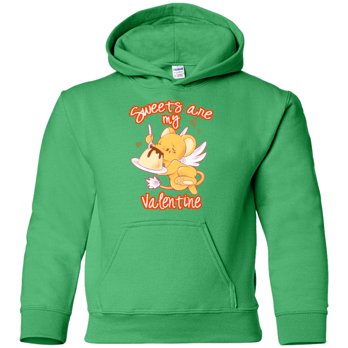 Sweatshirts Irish Green / YS Sweets are my Valentine Youth Hoodie