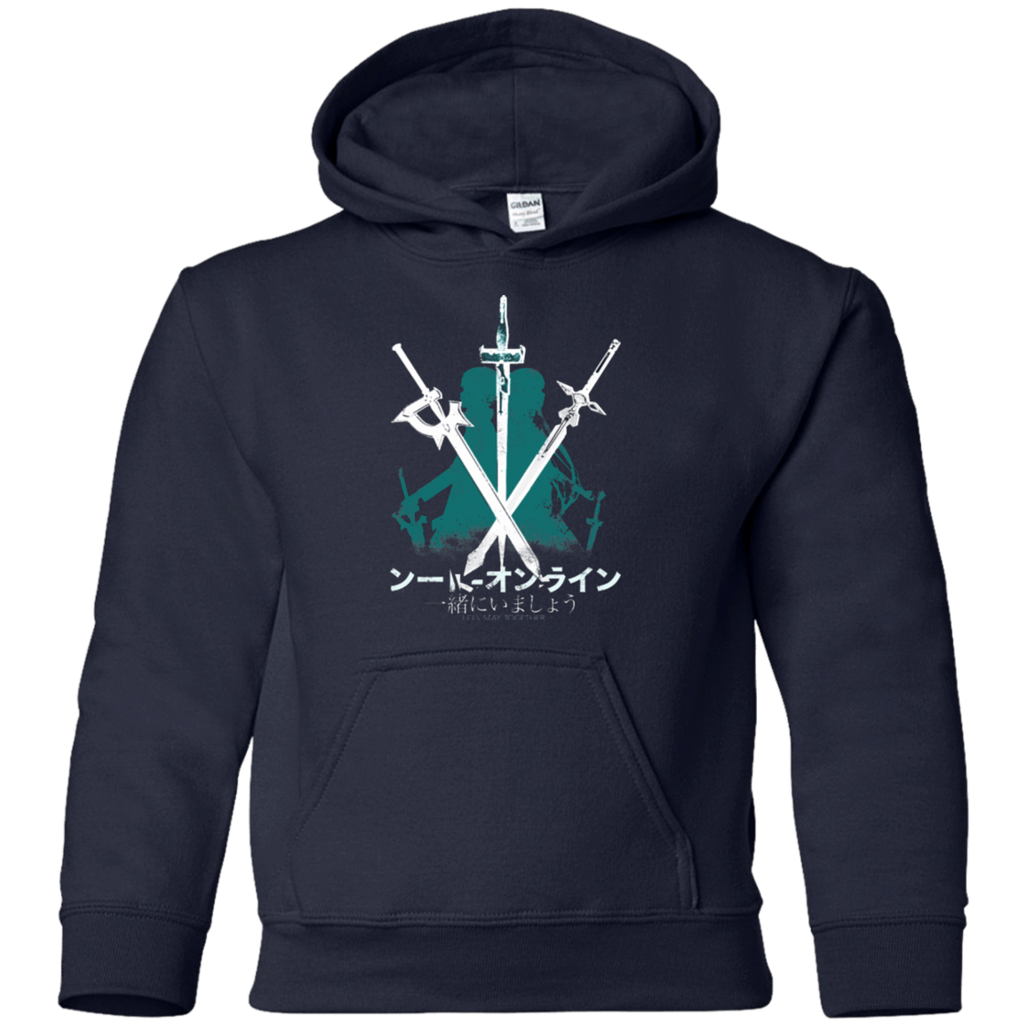 Sweatshirts Navy / YS Sword Art Youth Hoodie