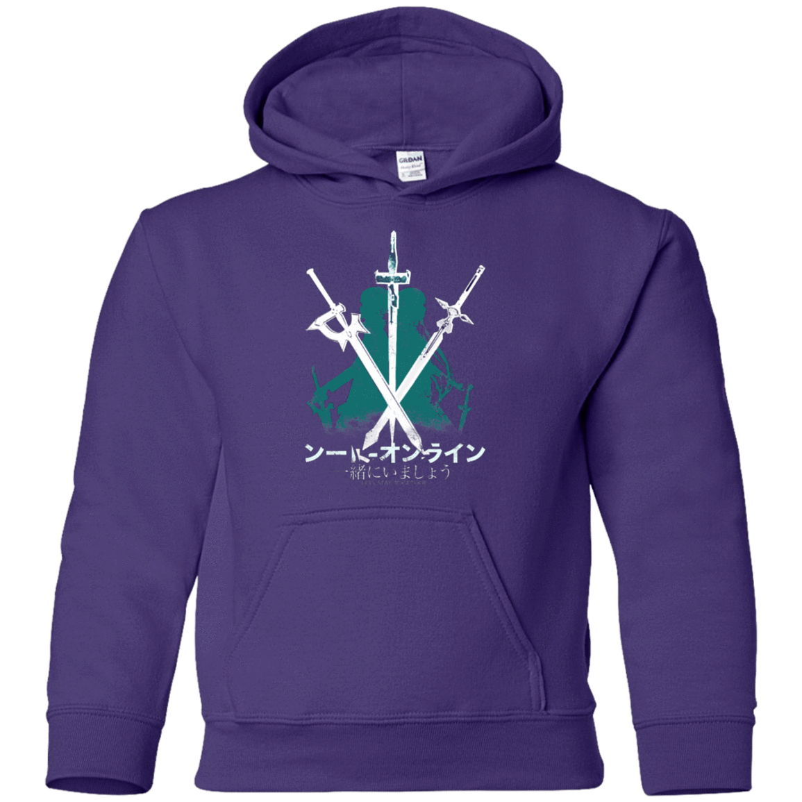 Sweatshirts Purple / YS Sword Art Youth Hoodie