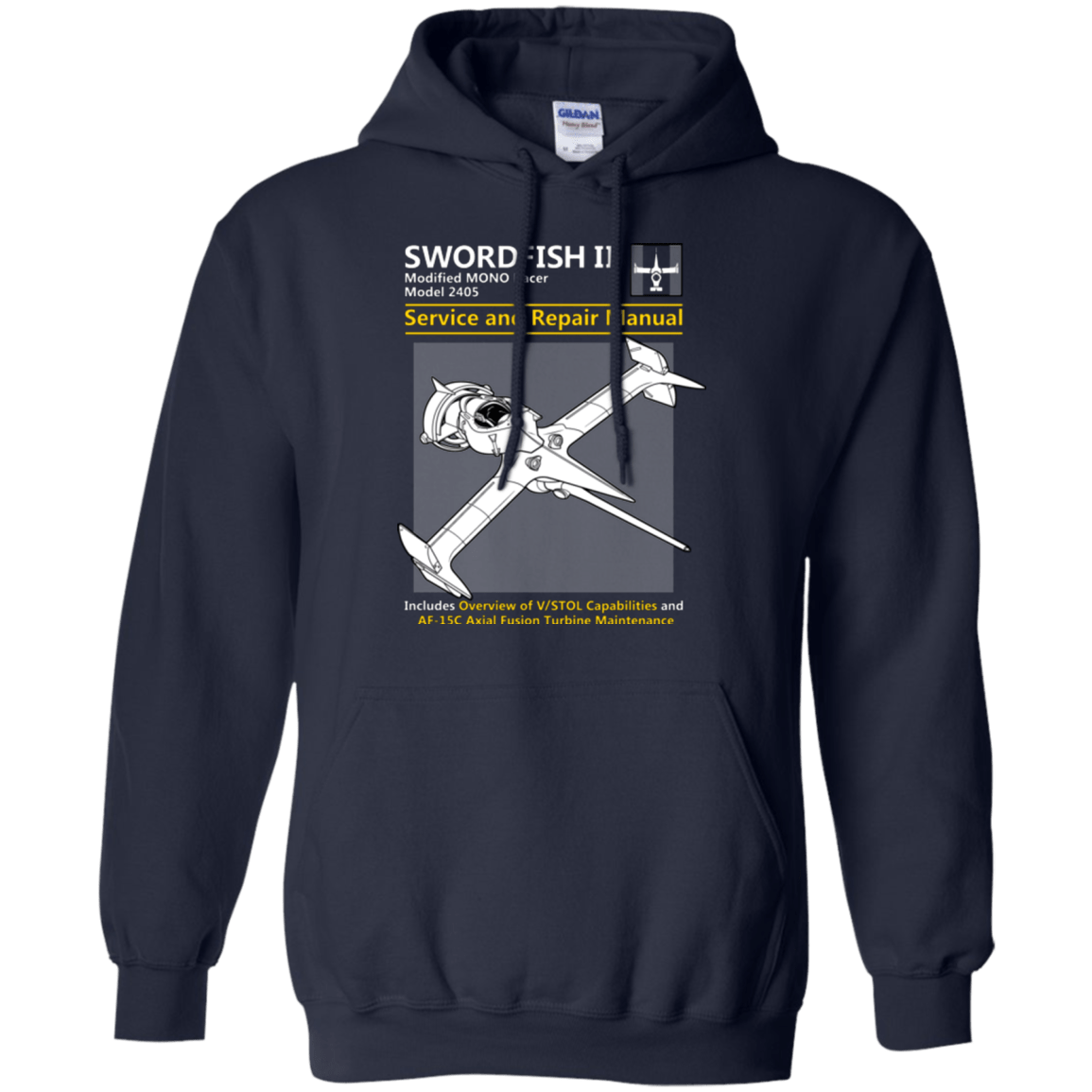 Sweatshirts Navy / Small SWORDFISH SERVICE AND REPAIR MANUAL Pullover Hoodie
