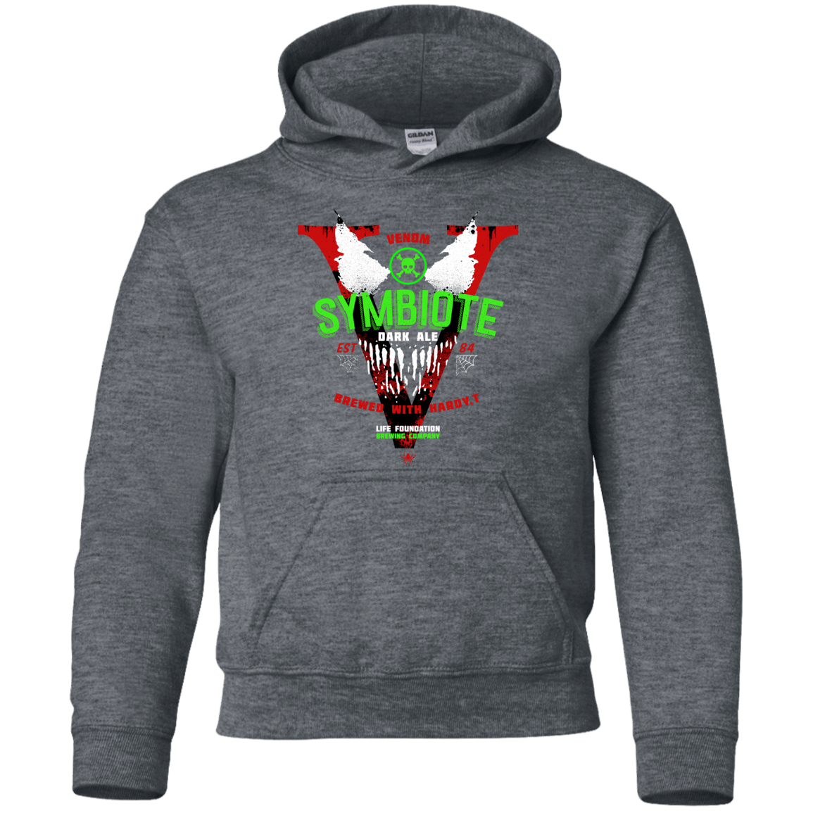 Sweatshirts Dark Heather / YS Symbiote Dark Ale Youth Hoodie