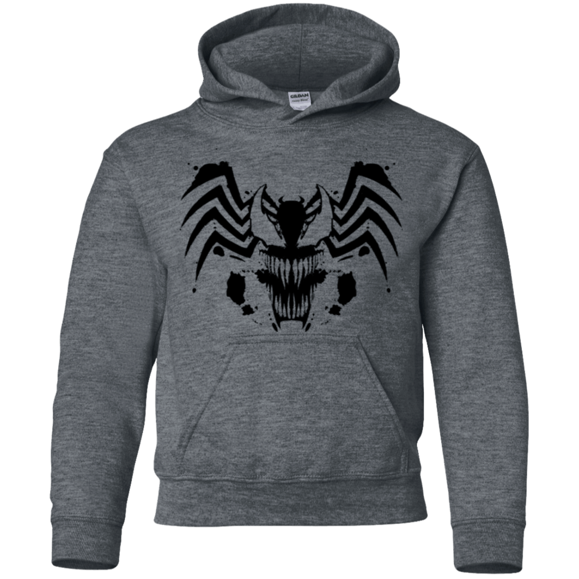 Sweatshirts Dark Heather / YS Symbiote Rorschach Youth Hoodie