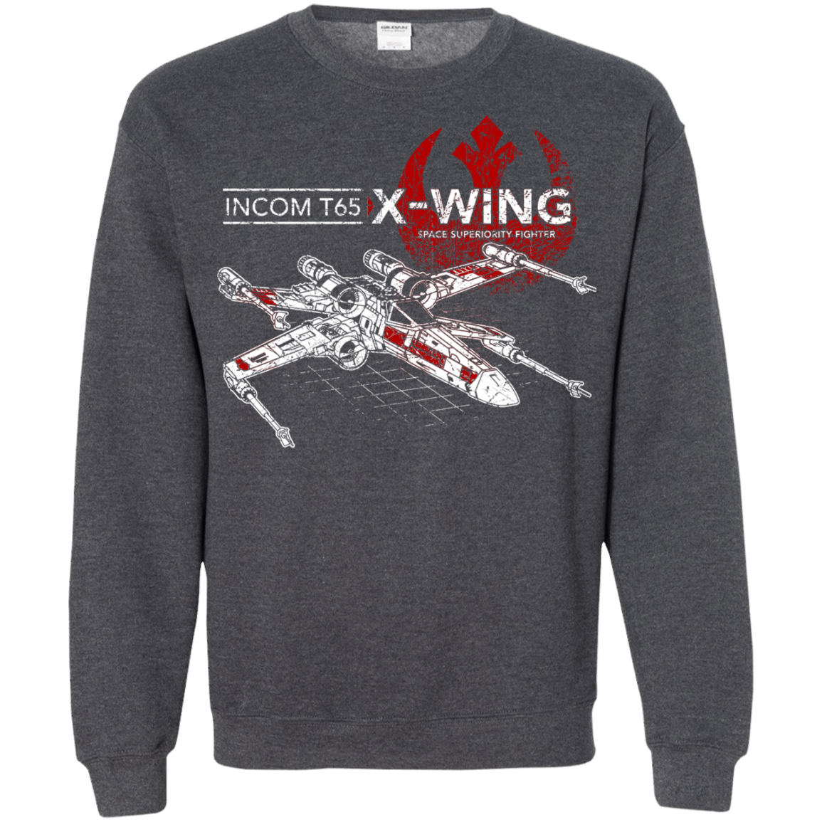 Sweatshirts Dark Heather / S T-65 X-Wing Crewneck Sweatshirt
