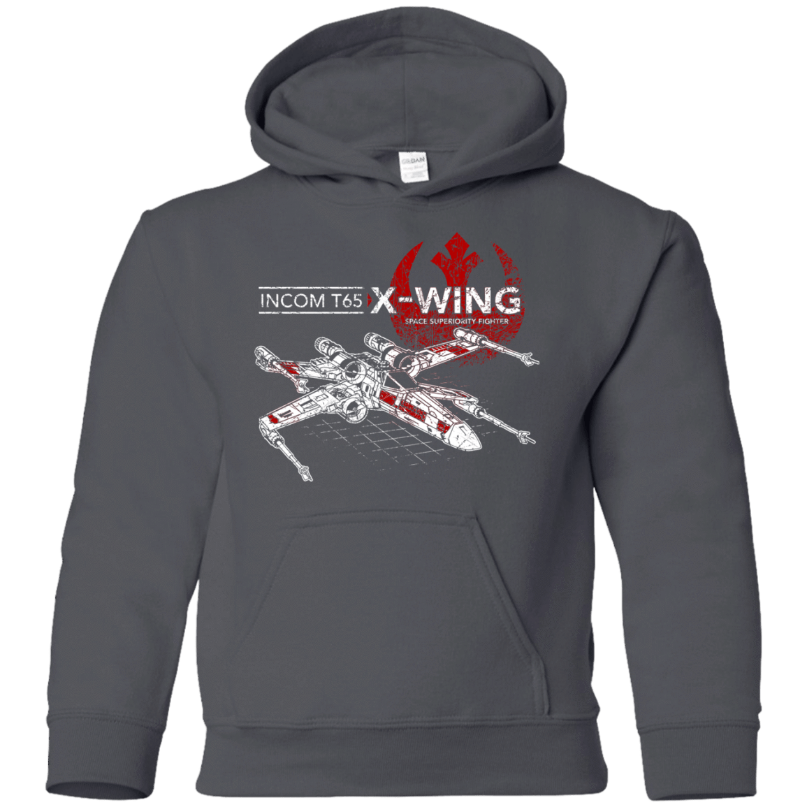 Sweatshirts Charcoal / YS T-65 X-Wing Youth Hoodie