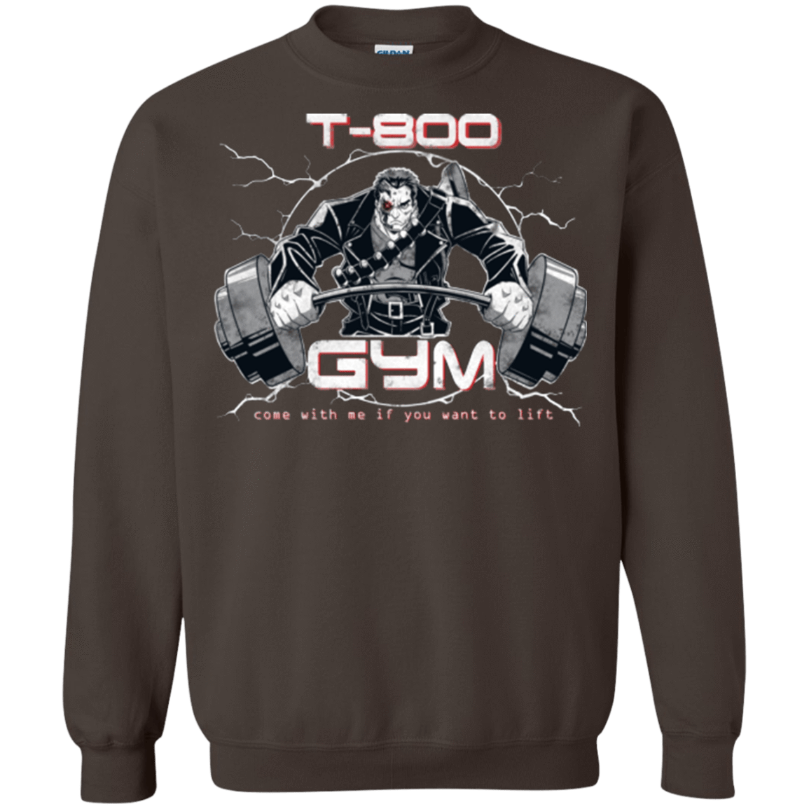 Sweatshirts Dark Chocolate / Small T-800 gym Crewneck Sweatshirt