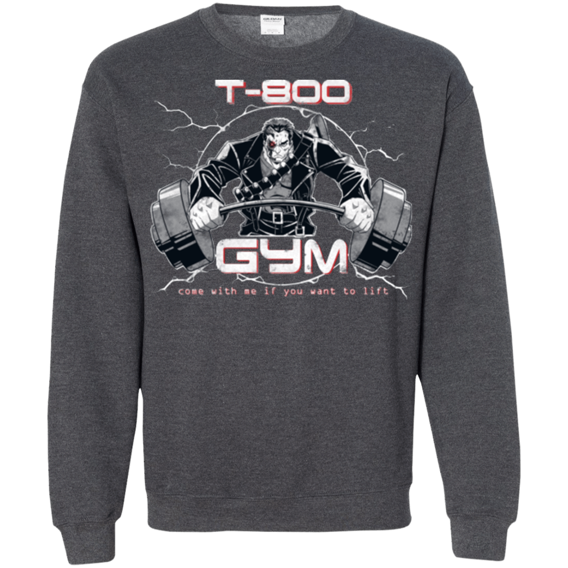 Sweatshirts Dark Heather / Small T-800 gym Crewneck Sweatshirt
