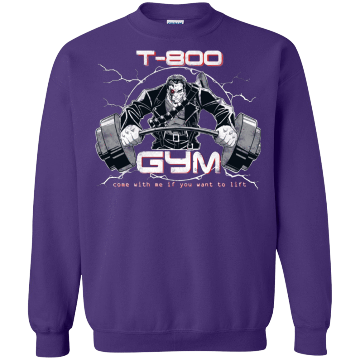 Sweatshirts Purple / Small T-800 gym Crewneck Sweatshirt