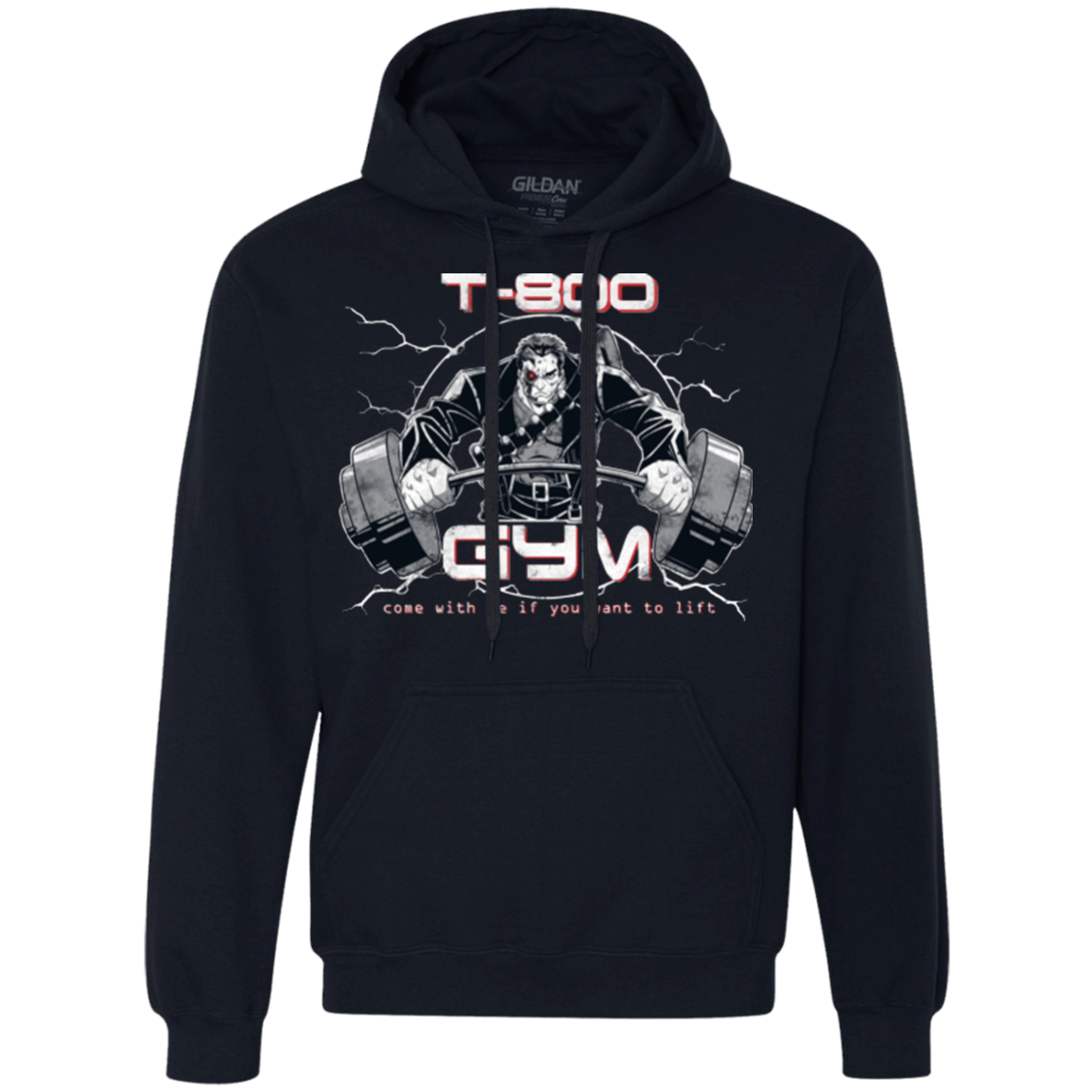 Sweatshirts Navy / Small T-800 gym Premium Fleece Hoodie