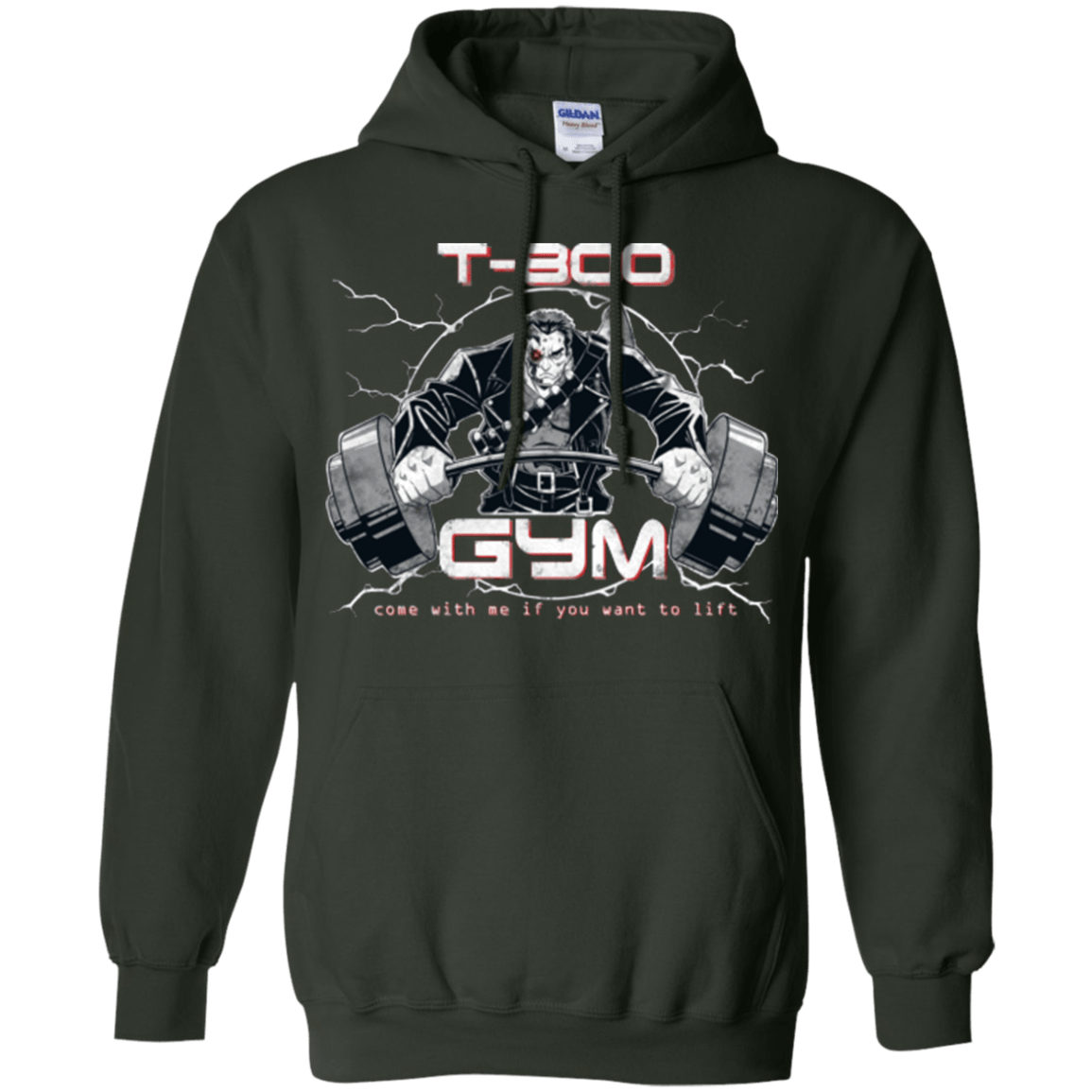 Sweatshirts Forest Green / Small T-800 gym Pullover Hoodie
