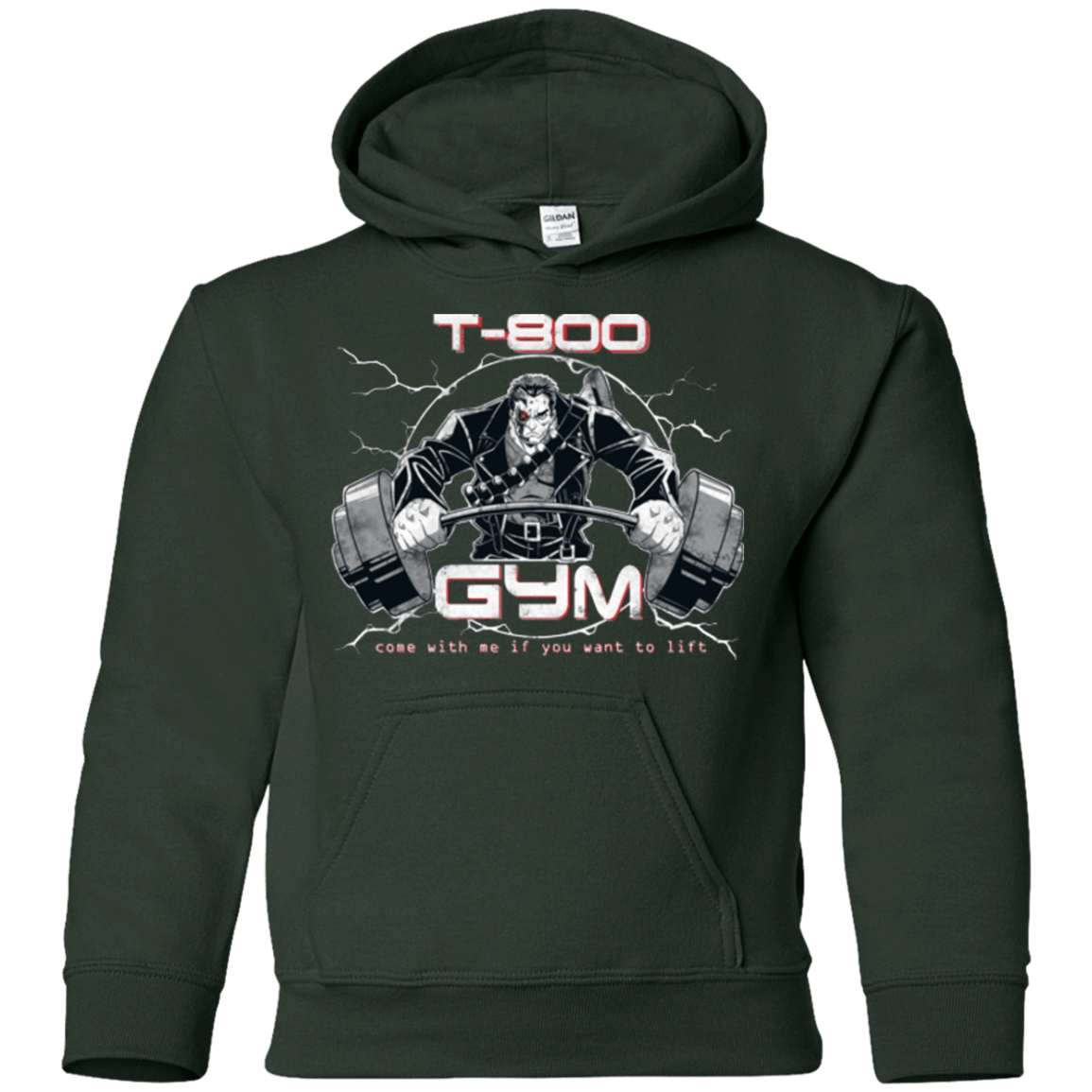 Sweatshirts Forest Green / YS T-800 gym Youth Hoodie