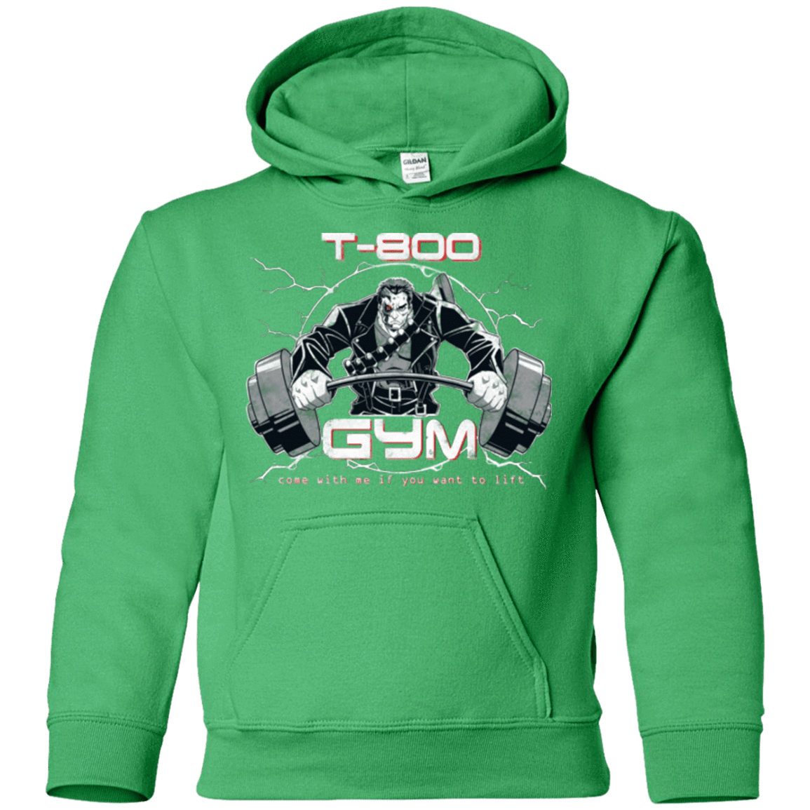 Sweatshirts Irish Green / YS T-800 gym Youth Hoodie