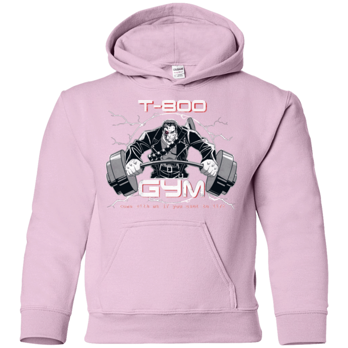 Sweatshirts Light Pink / YS T-800 gym Youth Hoodie