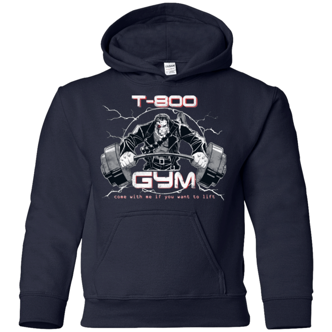 Sweatshirts Navy / YS T-800 gym Youth Hoodie