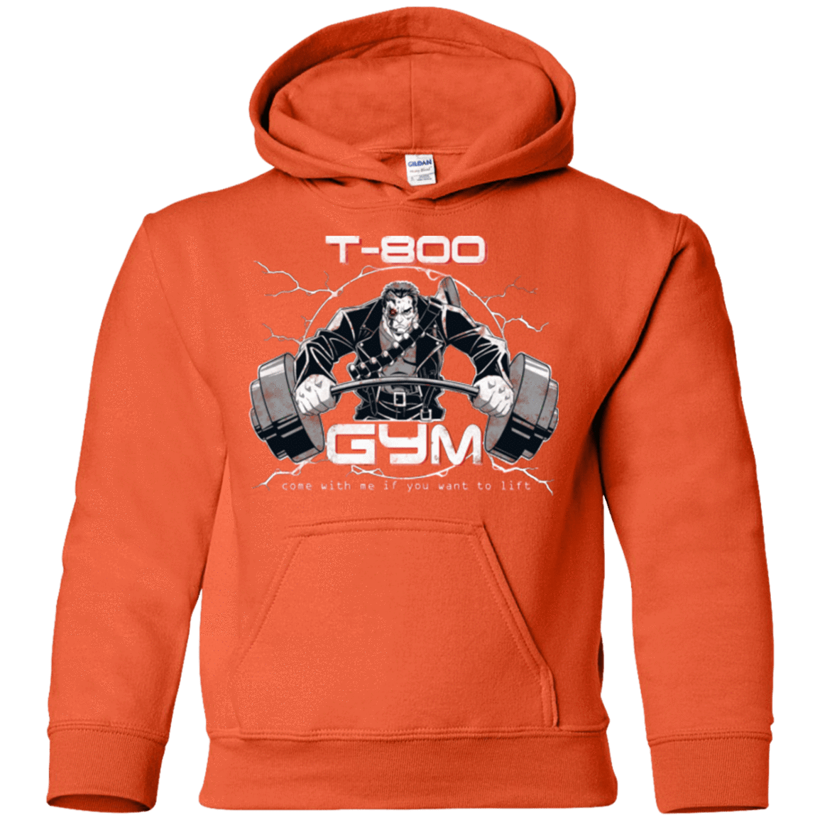 Sweatshirts Orange / YS T-800 gym Youth Hoodie