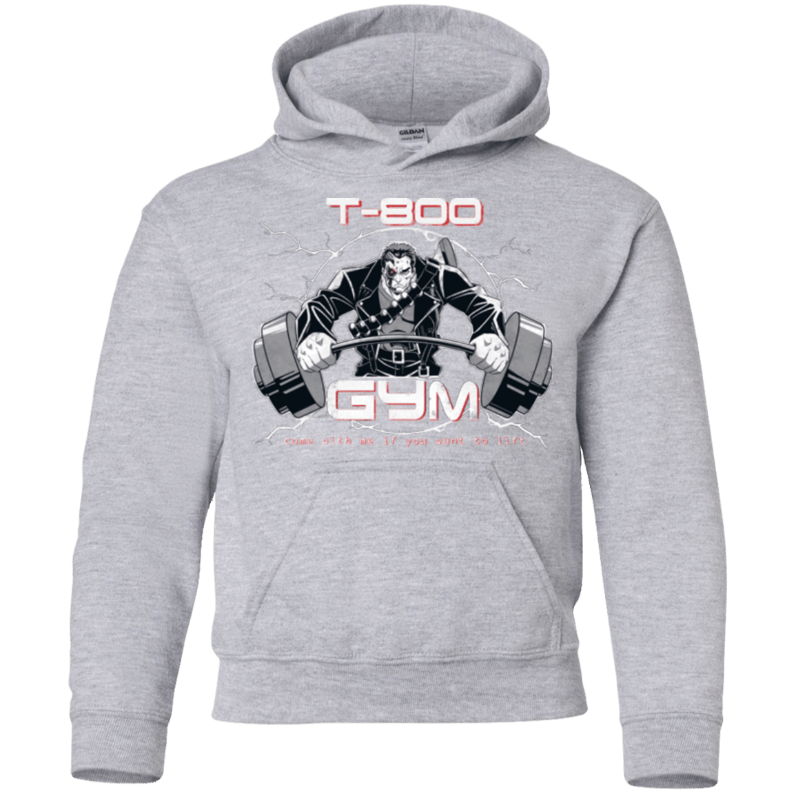 Sweatshirts Sport Grey / YS T-800 gym Youth Hoodie