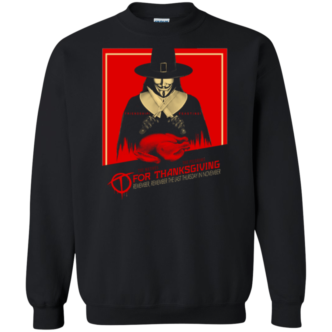 Sweatshirts Black / Small T for Thanksgiving Crewneck Sweatshirt