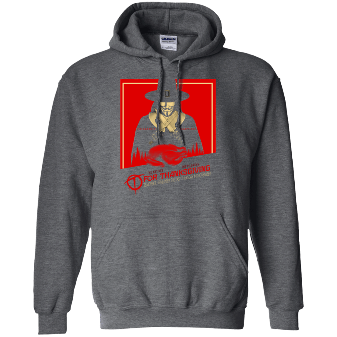 Sweatshirts Dark Heather / Small T for Thanksgiving Pullover Hoodie