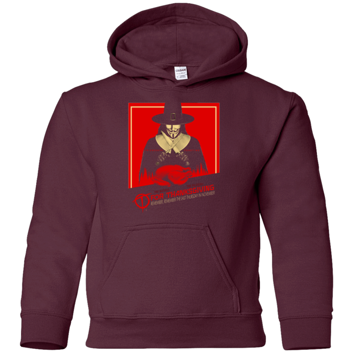 Sweatshirts Maroon / YS T for Thanksgiving Youth Hoodie