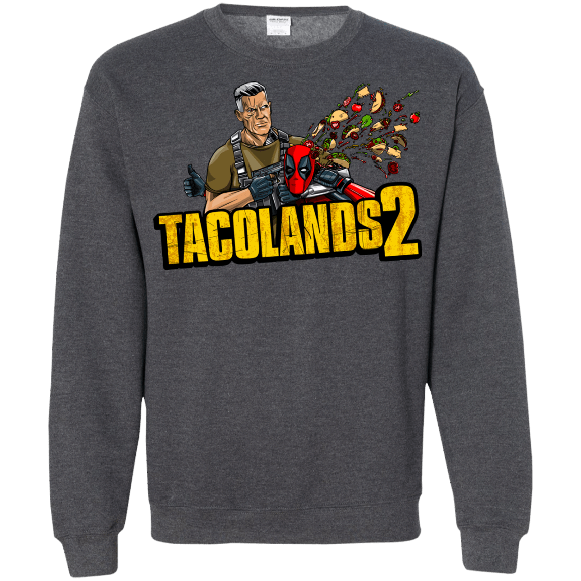 Sweatshirts Dark Heather / S TACOLANDS 2 Crewneck Sweatshirt