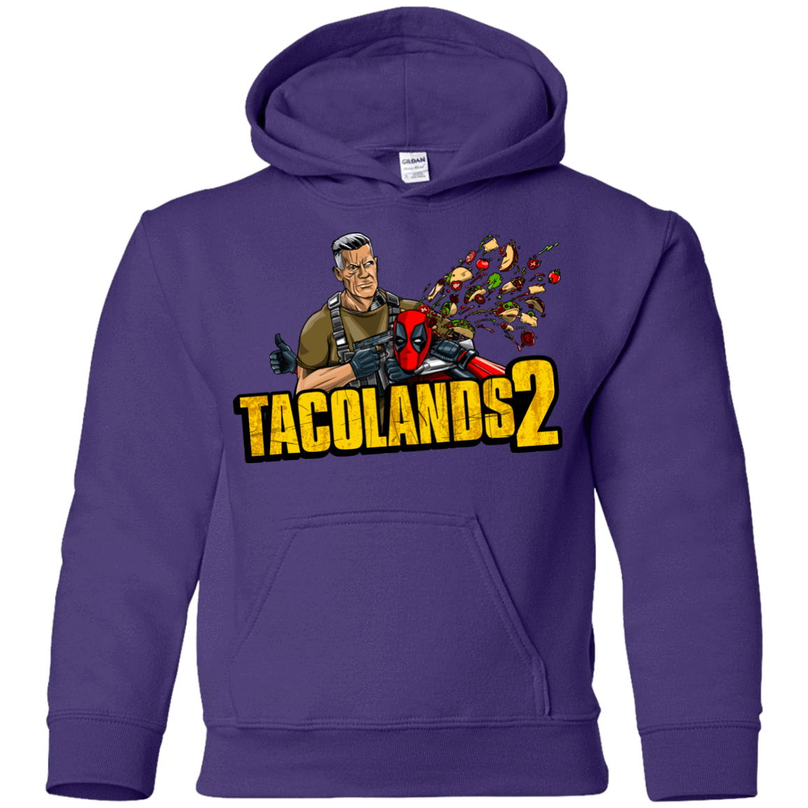 Sweatshirts Purple / YS TACOLANDS 2 Youth Hoodie