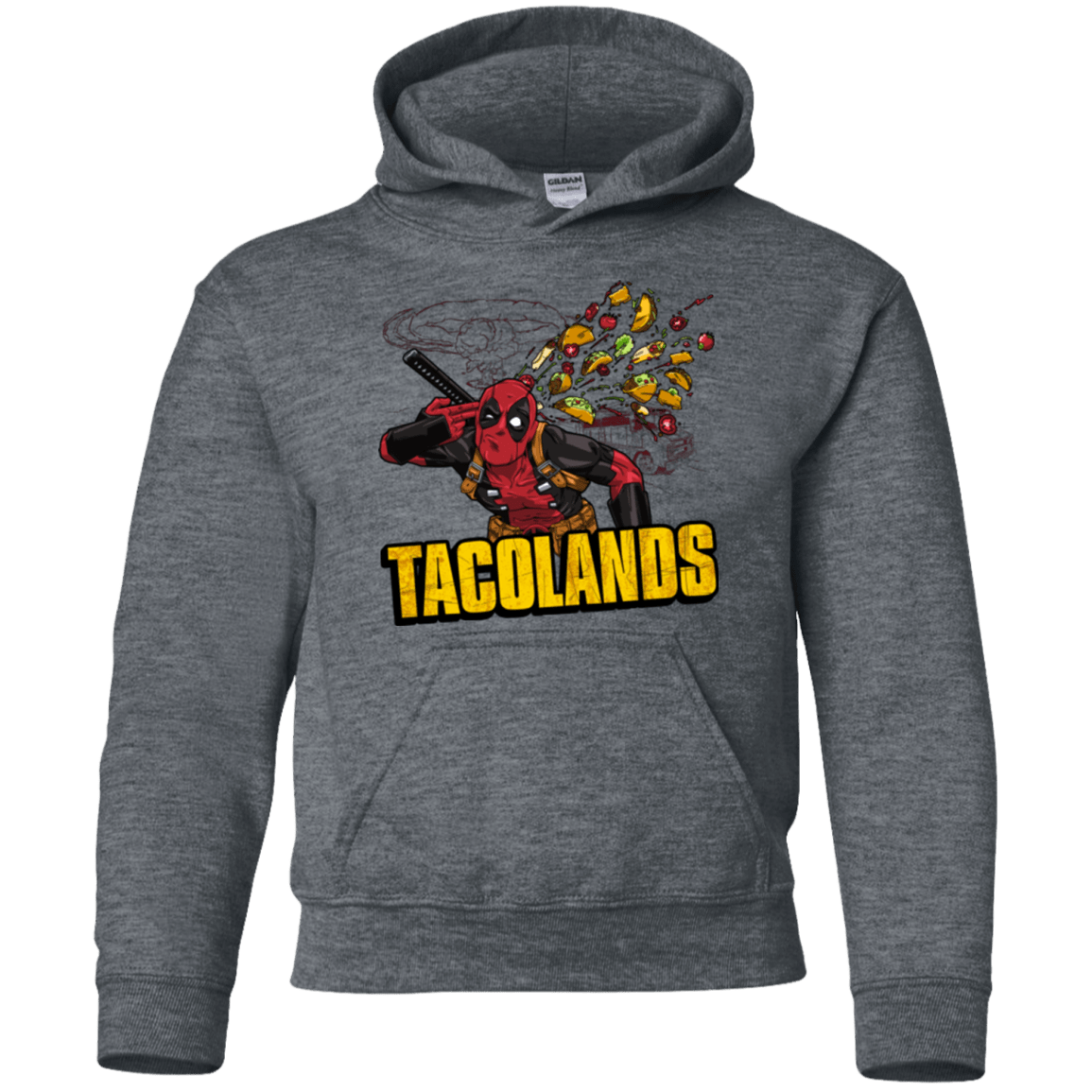 Sweatshirts Dark Heather / YS Tacolands Youth Hoodie